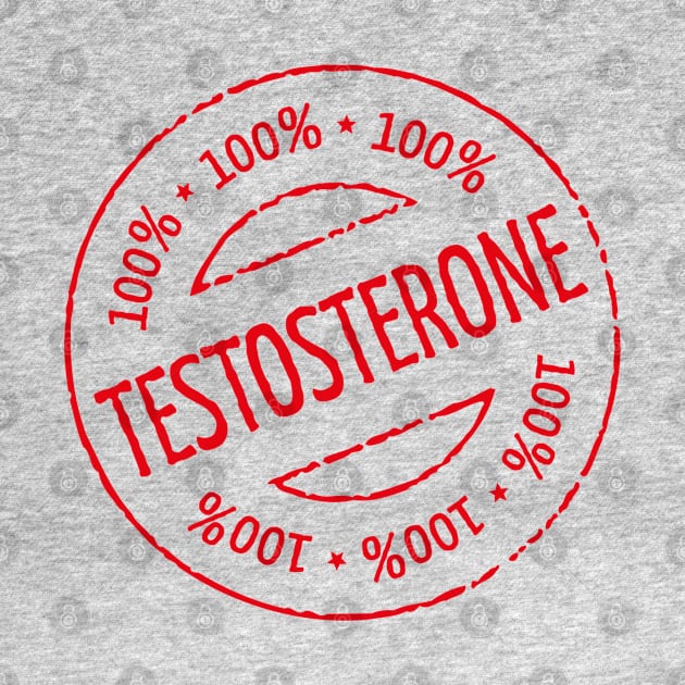 100% Testosterone Stamp (Red) by MrFaulbaum